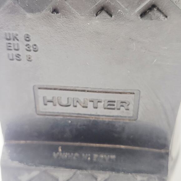 Women's Hunter Glossy Original Black Rain Boots Sz 7 - Picture 8 of 11